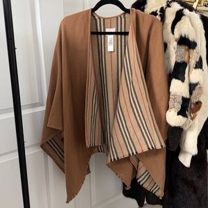 Burberry Reversible Stripe Poncho